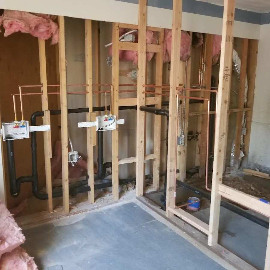 Copper pipe rough-in and plumbing installation in Hallandale Beach