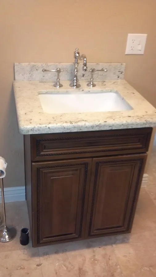 Finished bathroom vanity for Gas Leak Detection in Hallandale Beach